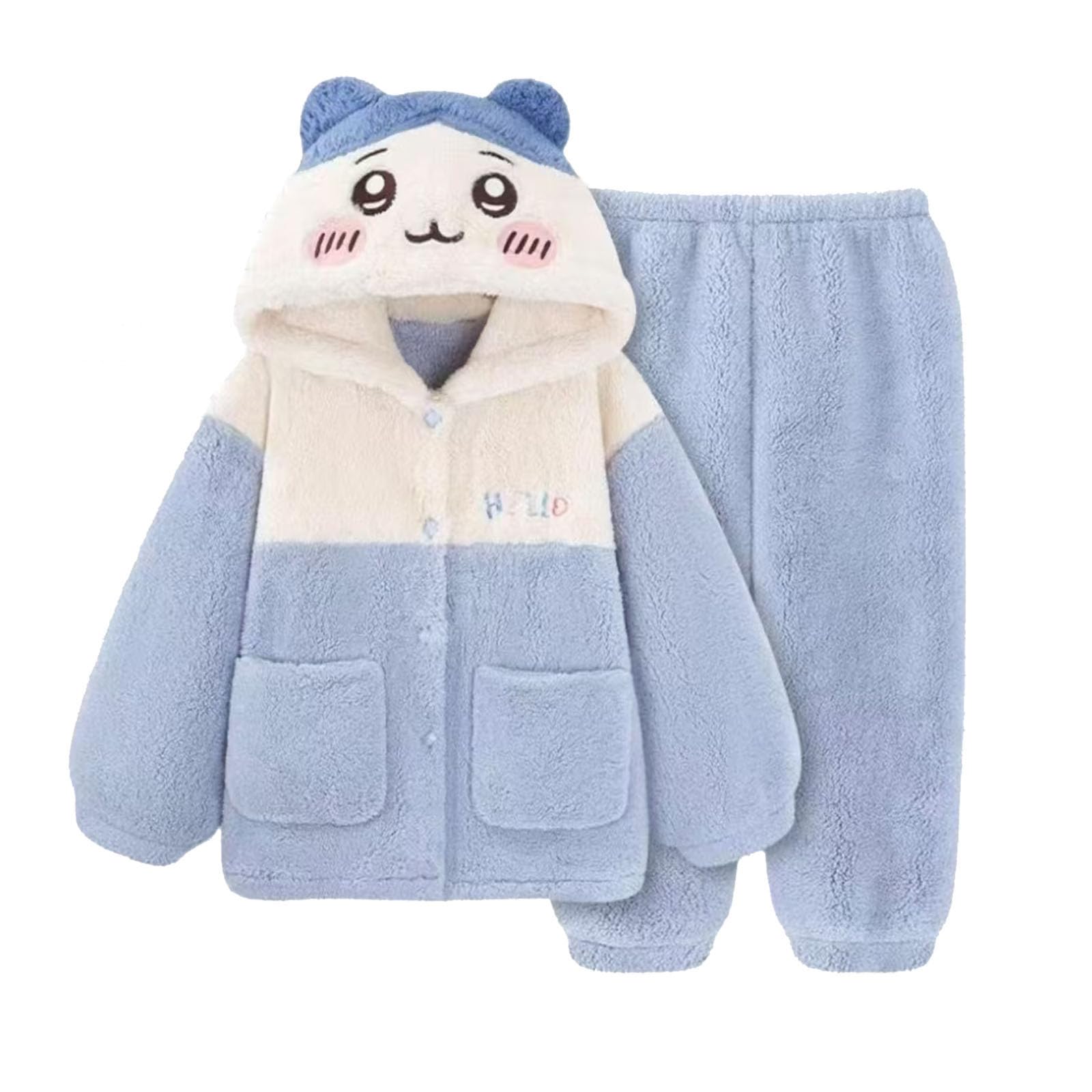 ハチワレ　セットアップ Amazon.co.jp: ちいかわ ハチワレ パジャマ ルームウェア 冬 着ぐるみ